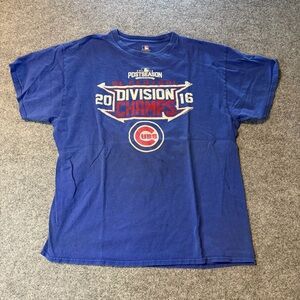 Chicago Cubs 2016 NL Central Division Champs MLB Postseason T-Shirt XL